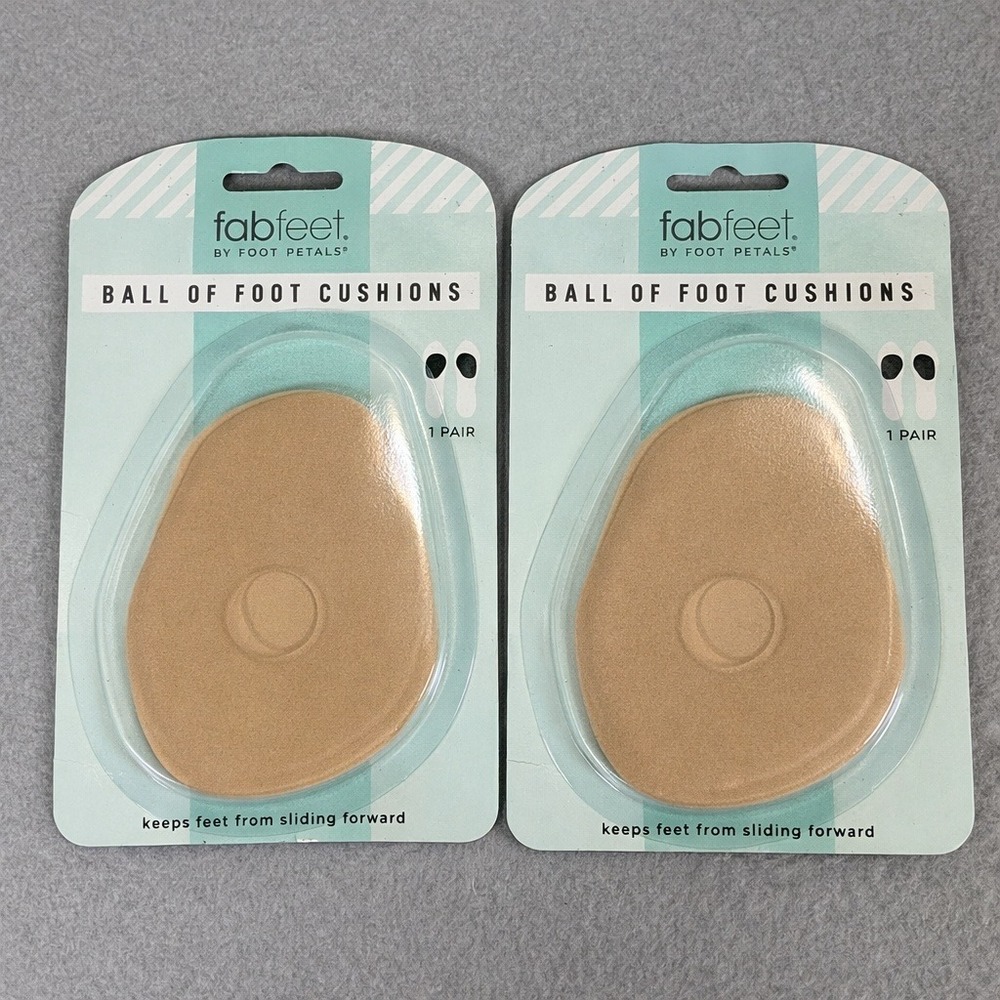 FabFeet Ball of Foot‎ Cushions 2 Pack 1 Pair Each Shoe Pads Inserts NEW